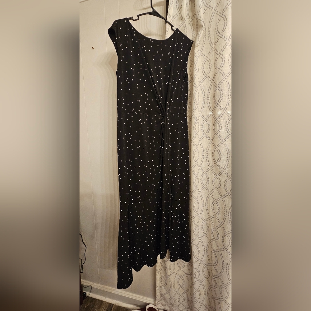 Dressbarn Black and White Polka Dot Dress